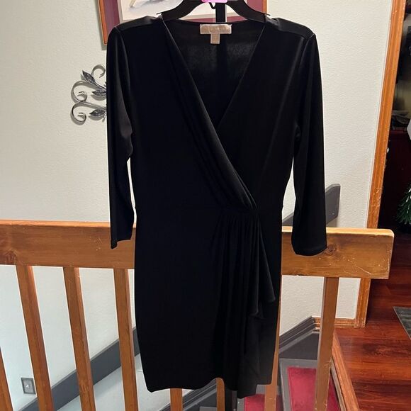EUC Michael Kors Elegant Black Wrap Dress Size Small #094 - Picture 8 of 8